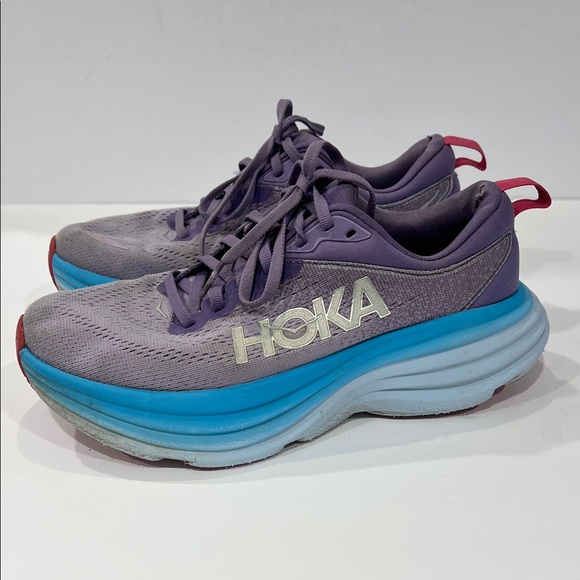 Hoka Shoes - Hoka BONDI 8 Women's USED Running Sneaker Purple US Size 6.5 Medium 🍒